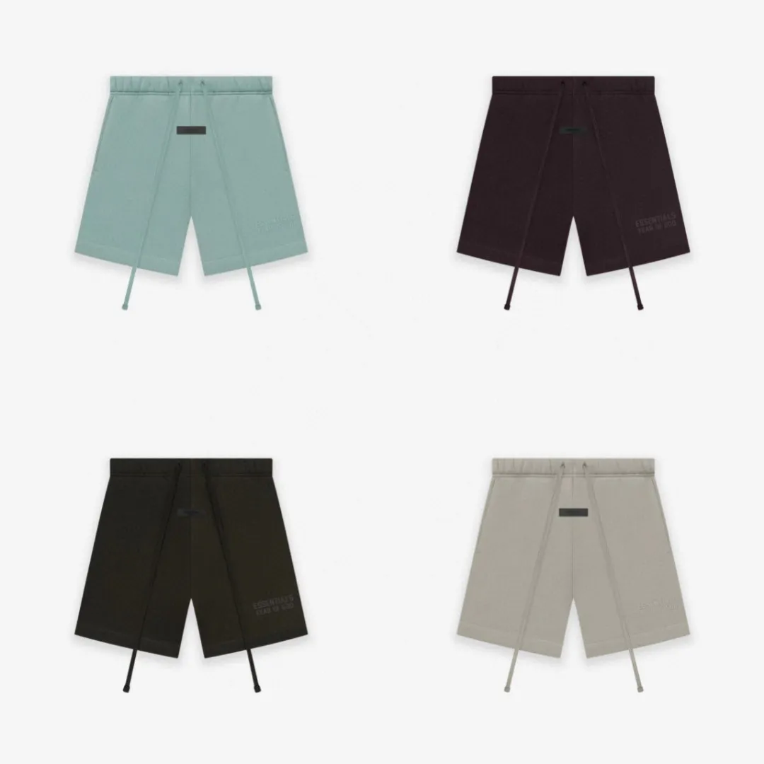 🦋Exclusive for cross-border supply, Hot Sale🦋80 【Purple】Essentials FW 23 Essentials Shorts Smoke Solid color elastic straight American heavyweight casual shorts for men and women Same Style ESSENTIALS was founded in Los Angeles, USA in 2018. The original intention of the establishment was to let more people wear affordable Versatile trendy items. In terms of fabric tailoring, it follows the same comfort and fineness as FEAR OF GOD, and the design is simplified from complexity, with the eye-catching "ESSENTIALS" LOGO running throughout. ESSENTIALS has been favored by fashion enthusiasts since its launch, and many European and American superstars are also its loyal buyers, such as KANYE WEST, JUSITN BIEBER, RIHANNA, etc. . . . . The most popular FOG color on the Internet is here, double-row silicone, the original custom-made fabric is soft and comfortable, no color difference, the custom-dyed rib collar is dyed in the same vat, the original Authentic designated flocking printing factory, there are few machines on the market that can produce a three-dimensional 3D feeling, the width and length of each letter and the 3D depth, etc., the ceiling of the industry, that is to say, you don’t need to look closely to know that it is 3D. In the details, we can see that the size of each corner of the hood is symmetrical and made of double-layer fabric. Factory’s great technology is that it can make each corner symmetrical so that it doesn’t look soft and floppy when worn, and it feels stiff. The original OVERSIZE version is full of high street style. Color: Light Black, Haze Blue, Plum, Seal Gray Size: XS-XL (maximum weight) Recommended: Same Style for men and women